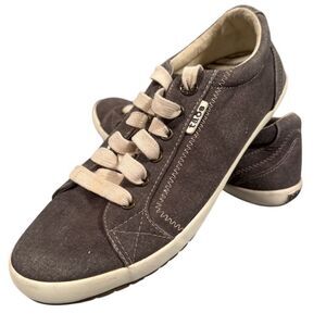 Taos Star Women's Canvas Sneakers Gray Size 9 Casual Lace-Up Shoes